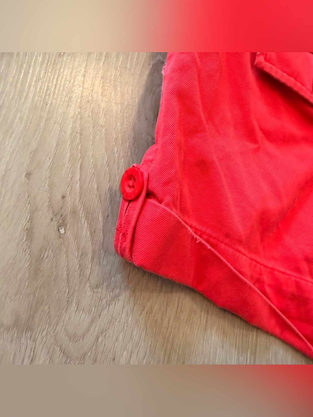 VTG 2007 Victoria’s Secret PINK Y2K University Campus Chino Shorts Red Size 10 - Picture 10 of 10
